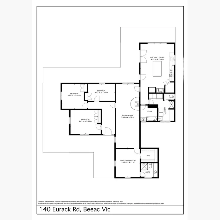 Floorplan of Homely rural property listing, 140 Eurack Road, Beeac VIC 3251