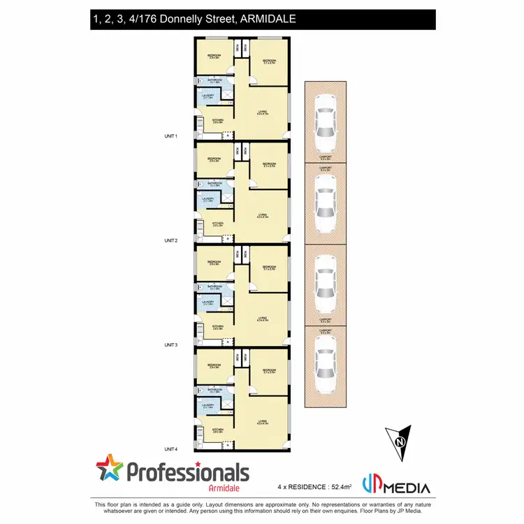 Floorplan of Homely unit listing, 1,2,3&4/176 Donnelly Street, Armidale NSW 2350