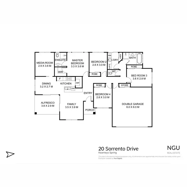 Floorplan of Homely house listing, 20 Sorrento Drive, Kearneys Spring QLD 4350
