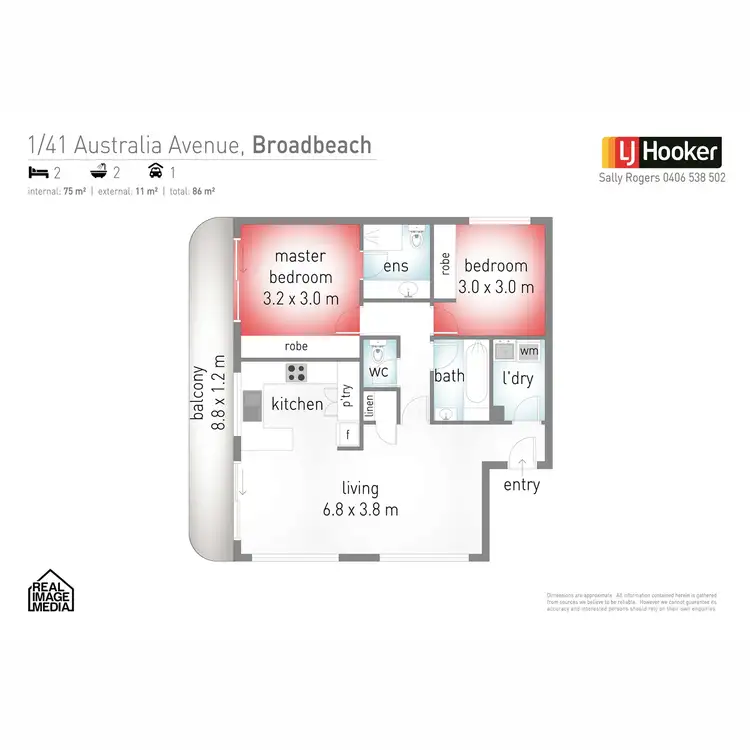 Floorplan of Homely apartment listing, 1/41 Australia Avenue, Broadbeach QLD 4218