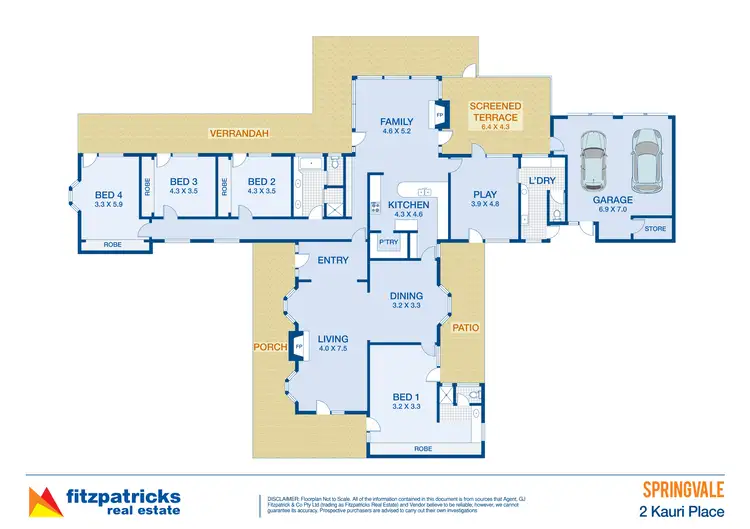 Floorplan of Homely house listing, 2 Kauri Place, Springvale NSW 2650