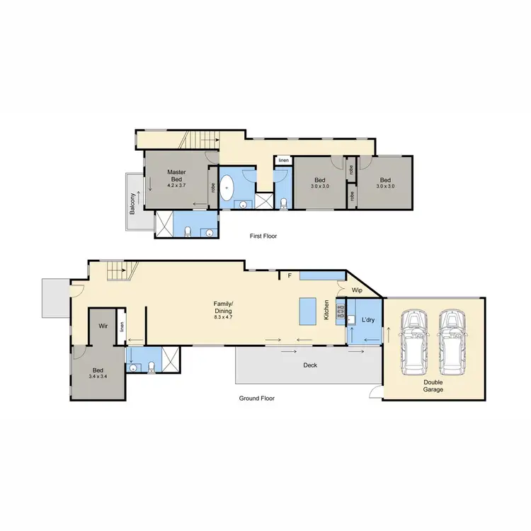 Floorplan of Homely townhouse listing, 1/183 Dromana Parade, Safety Beach VIC 3936