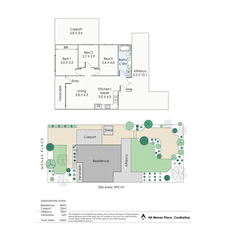 Floorplan of Homely house listing, 4a Menas Place, Coolbellup WA 6163
