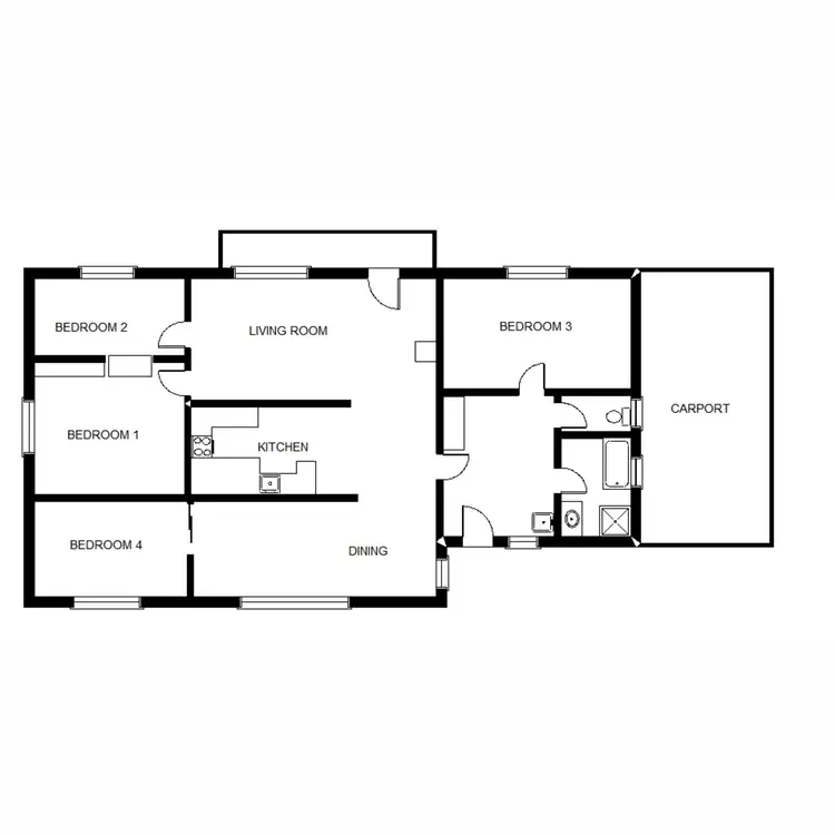 Floorplan of Homely rural property listing, 3164 Flinders Ranges Way, Quorn SA 5433