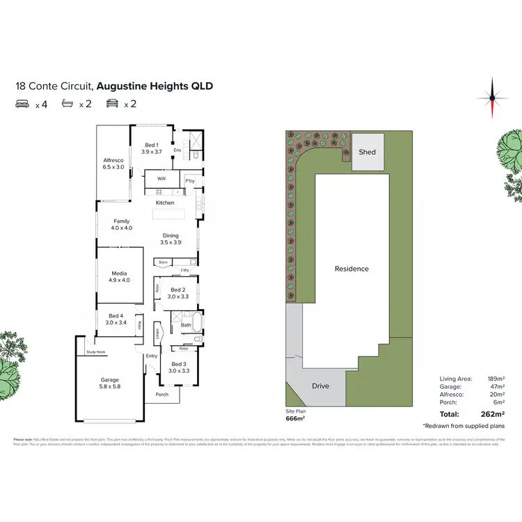 Floorplan of Homely house listing, 18 Conte Circuit, Augustine Heights QLD 4300