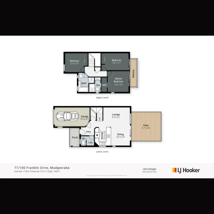 Floorplan of Homely townhouse listing, 77/100 Franklin Drive, Mudgeeraba QLD 4213