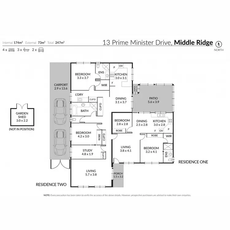 Floorplan of Homely house listing, 13 Prime Minister Drive, Middle Ridge QLD 4350