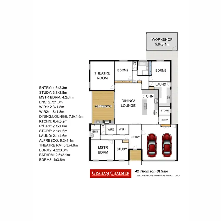 Floorplan of Homely house listing, 42 Thomson Street, Sale VIC 3850