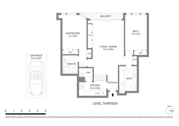 Floorplan of Homely apartment listing, 1309/127 Kent Street, Sydney NSW 2000
