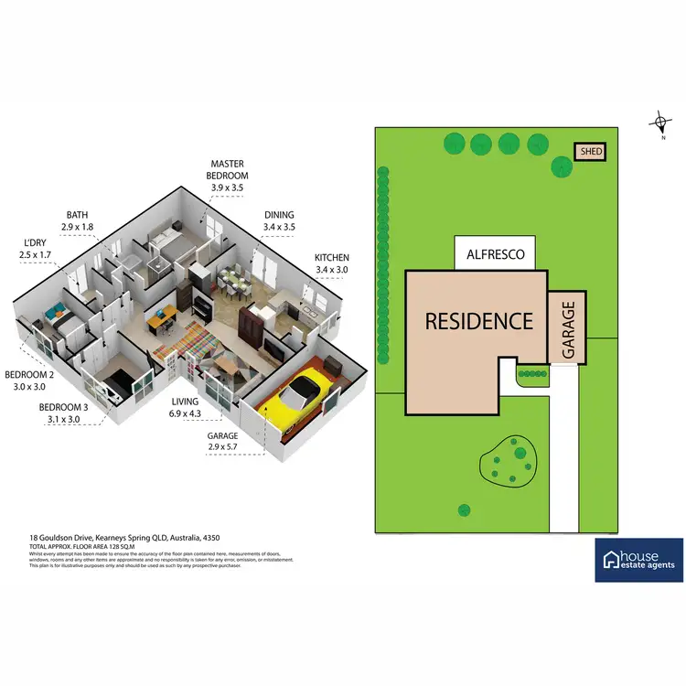 Floorplan of Homely house listing, 18 Gouldson Drive, Kearneys Spring QLD 4350
