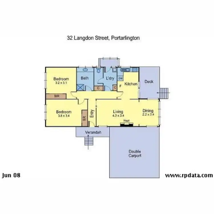 Floorplan of Homely house listing, 1/32 Langdon Street, Portarlington VIC 3223