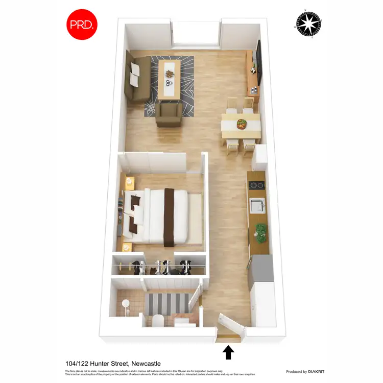 Floorplan of Homely apartment listing, 104/122 Hunter Street, Newcastle NSW 2300
