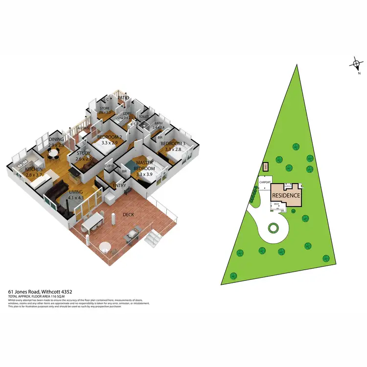 Floorplan of Homely house listing, 61 Jones Road, Withcott QLD 4352