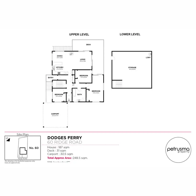Floorplan of Homely house listing, 60 Ridge Road, Dodges Ferry TAS 7173