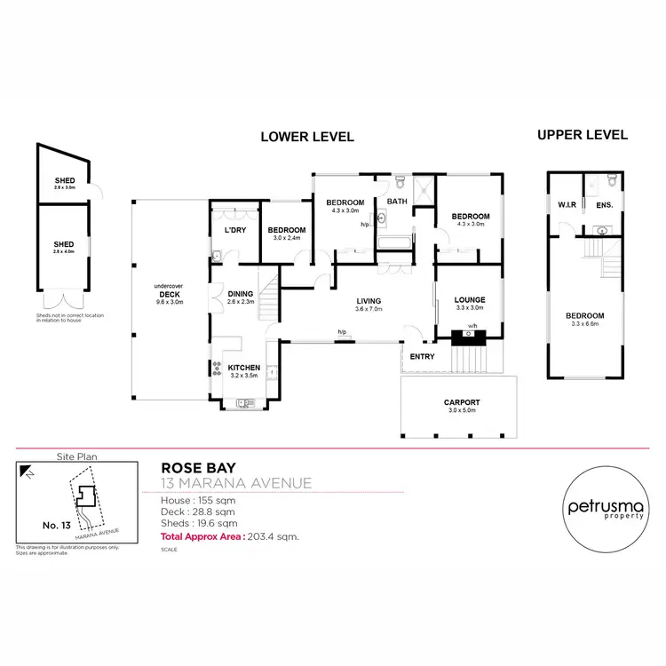 Floorplan of Homely house listing, 13 Marana Avenue, Rose Bay TAS 7015