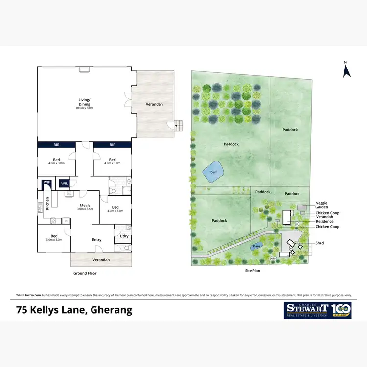 Floorplan of Homely rural property listing, 75 Kellys Lane, Gherang VIC 3240