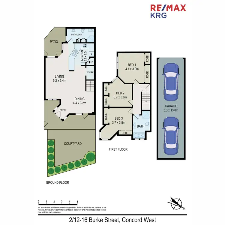 Floorplan of Homely townhouse listing, 2/12-16 Burke Street, Concord West NSW 2138