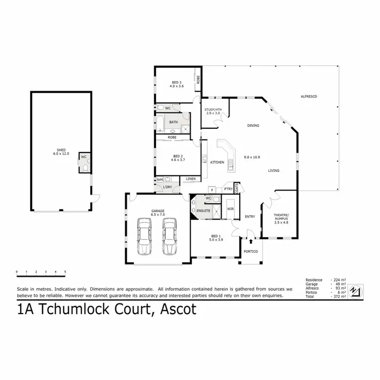 Floorplan of Homely house listing, 1A Tchumlock Court, Ascot VIC 3551