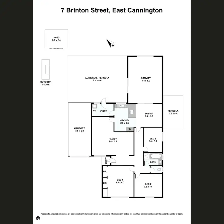 Floorplan of Homely house listing, 7 Brinton Close, East Cannington WA 6107