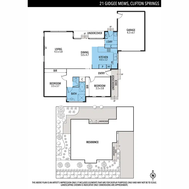 Floorplan of Homely house listing, 21 Gidgee Mews, Clifton Springs VIC 3222