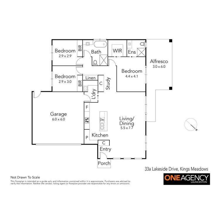 Floorplan of Homely house listing, 33a Lakeside Drive, Kings Meadows TAS 7249