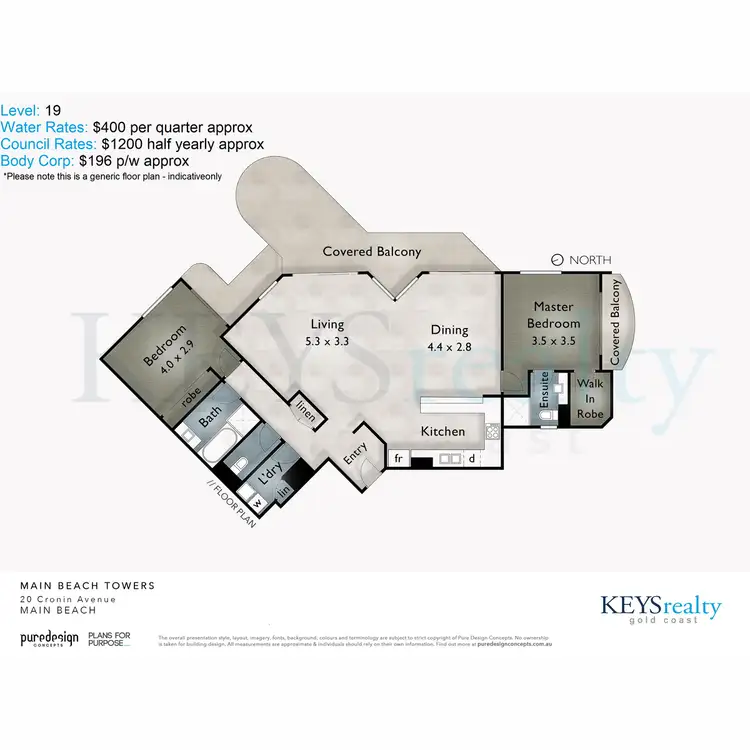 Floorplan of Homely apartment listing, 39/20 Cronin Avenue, Main Beach QLD 4217