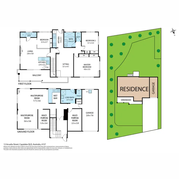 Floorplan of Homely house listing, 13 Arcadia Street, Capalaba QLD 4157