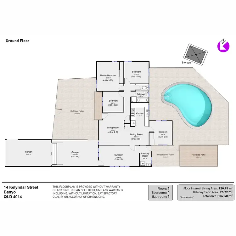 Floorplan of Homely house listing, 14 Kelyndar Street, Banyo QLD 4014