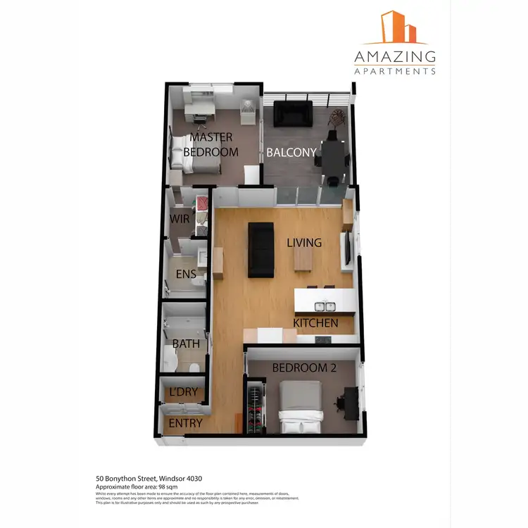 Floorplan of Homely apartment listing, 50 Bonython Street, Windsor QLD 4030