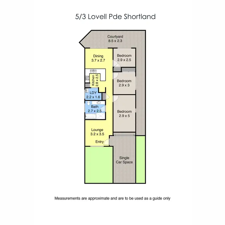 Floorplan of Homely villa listing, 5/3 Lovell Parade, Shortland NSW 2307