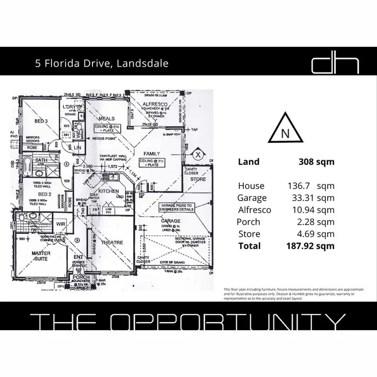 Floorplan of Homely house listing, 5 Florida Drive, Landsdale WA 6065