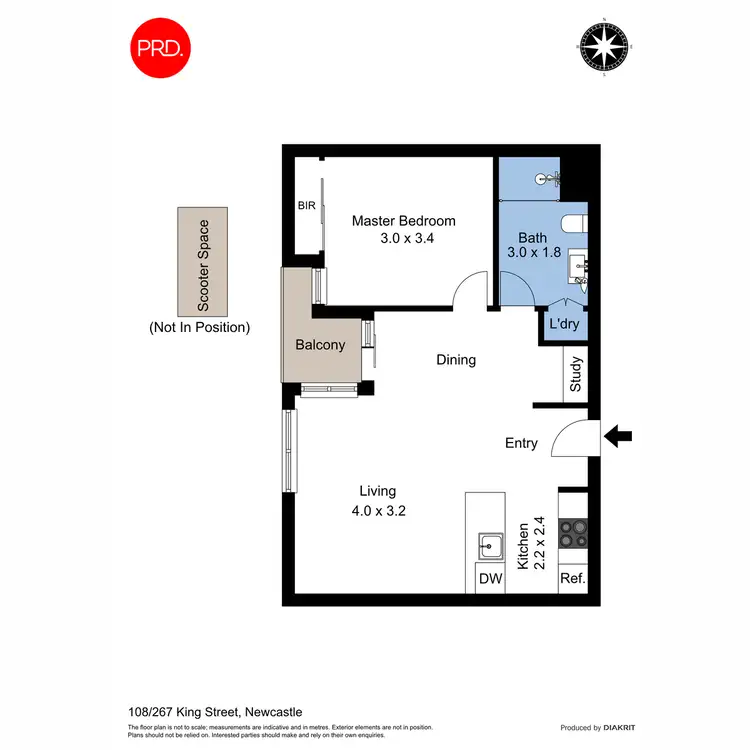 Floorplan of Homely apartment listing, 108/267 King Street, Newcastle NSW 2300