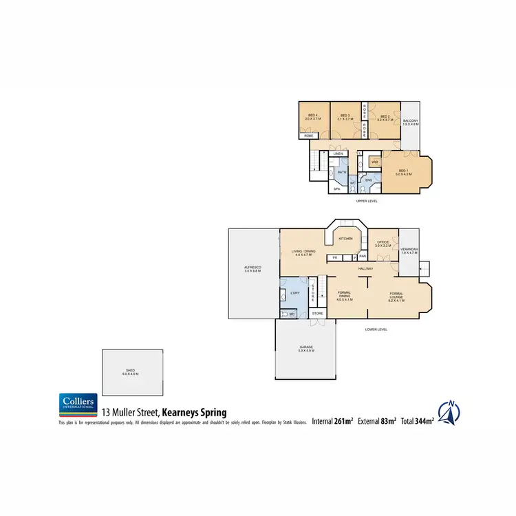 Floorplan of Homely house listing, 13 Muller Street, Kearneys Spring QLD 4350