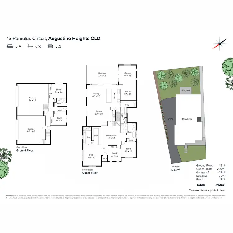 Floorplan of Homely house listing, 13 Romulus Circuit, Augustine Heights QLD 4300