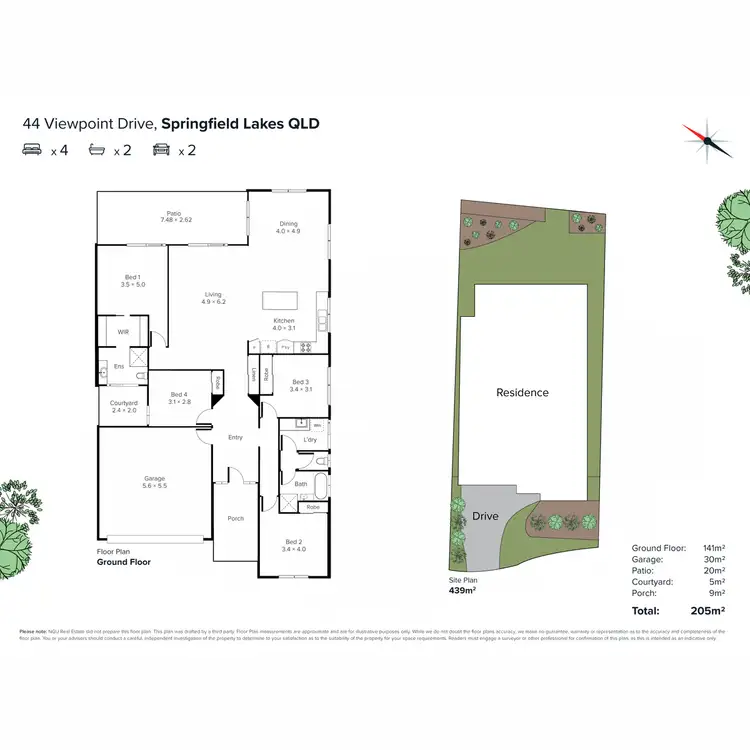 Floorplan of Homely house listing, 44 Viewpoint Drive, Springfield Lakes QLD 4300