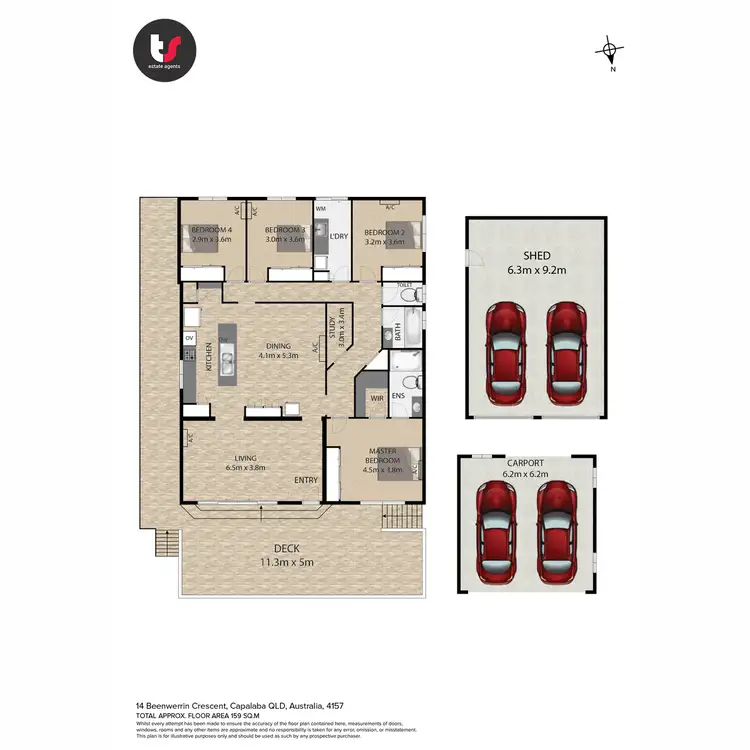 Floorplan of Homely house listing, 14 Beenwerrin Crescent, Capalaba QLD 4157