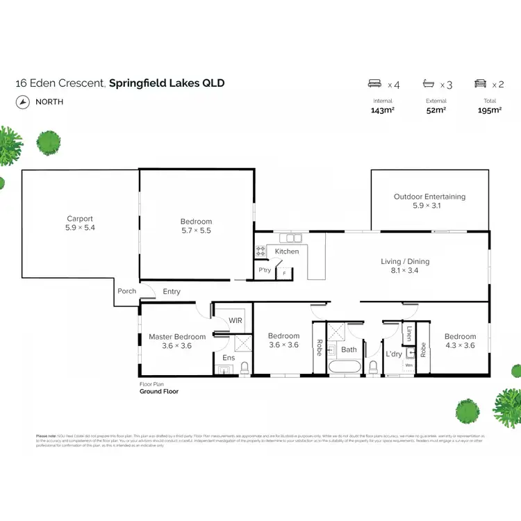 Floorplan of Homely house listing, 16 Eden Crescent, Springfield Lakes QLD 4300