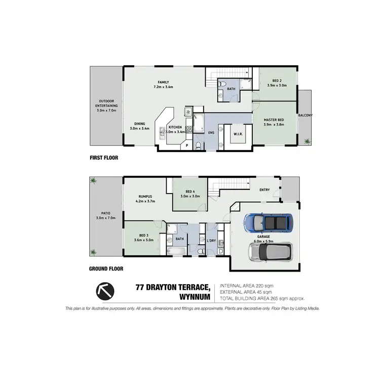 Floorplan of Homely house listing, 77 Drayton Terrace, Wynnum QLD 4178