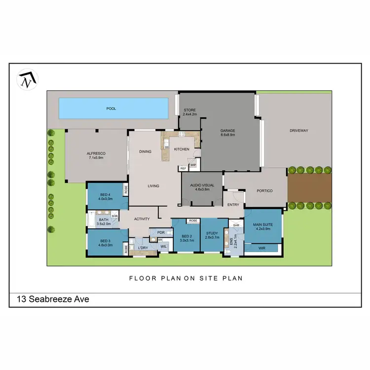 Floorplan of Homely house listing, 13 Seabreeze Avenue, Burns Beach WA 6028