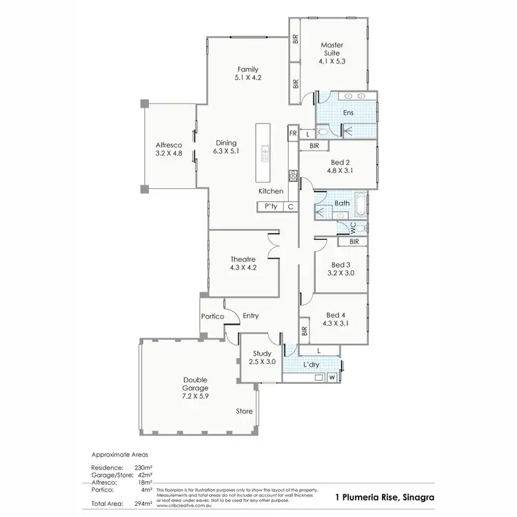 Floorplan of Homely house listing, 1 Plumeria Rise, Sinagra WA 6065
