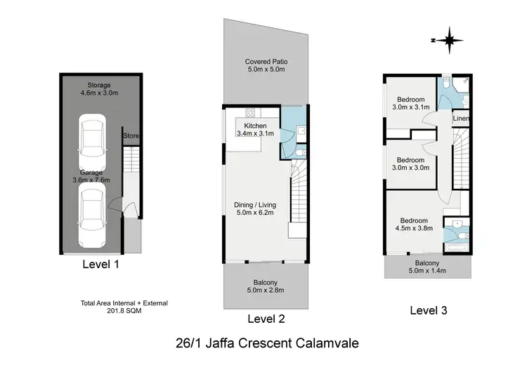Floorplan of Homely townhouse listing, 26/1 Jaffa Crescent, Calamvale QLD 4116