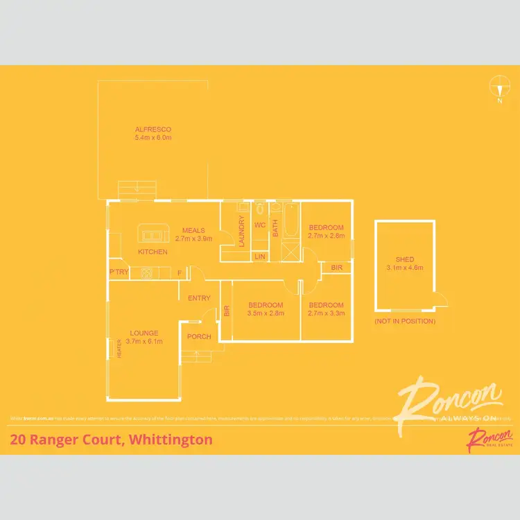 Floorplan of Homely house listing, 20 Ranger Court, Whittington VIC 3219