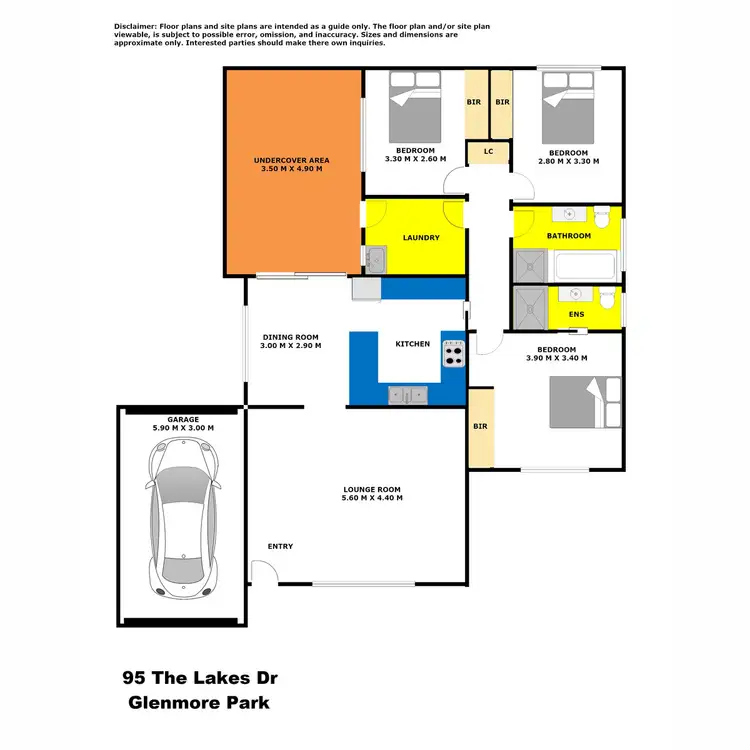 Floorplan of Homely house listing, 95 The Lakes Drive, Glenmore Park NSW 2745