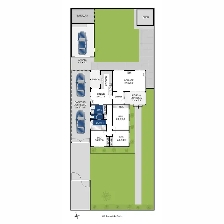 Floorplan of Homely house listing, 112 Purnell Road, Corio VIC 3214