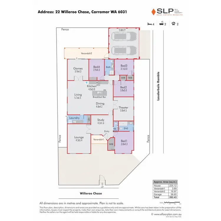 Floorplan of Homely house listing, 22 Willeroo Chase, Carramar WA 6031
