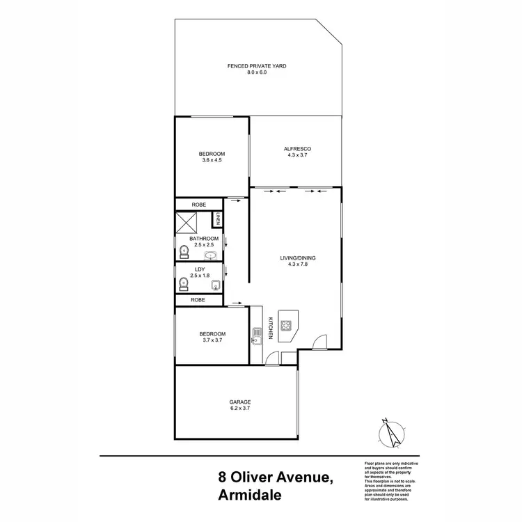 Floorplan of Homely villa listing, 8 Oliver Avenue, Armidale NSW 2350