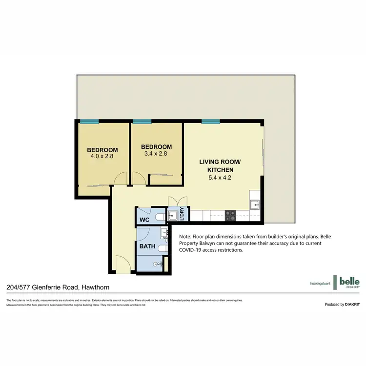 Floorplan of Homely apartment listing, 204/577 Glenferrie Road, Hawthorn VIC 3122