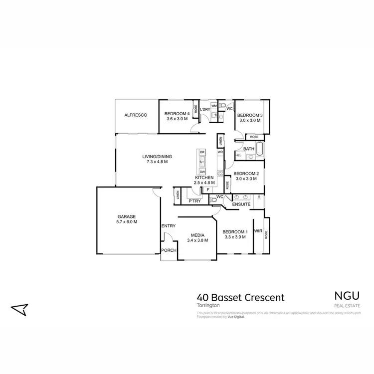 Floorplan of Homely house listing, 40 Basset Crescent, Torrington QLD 4350