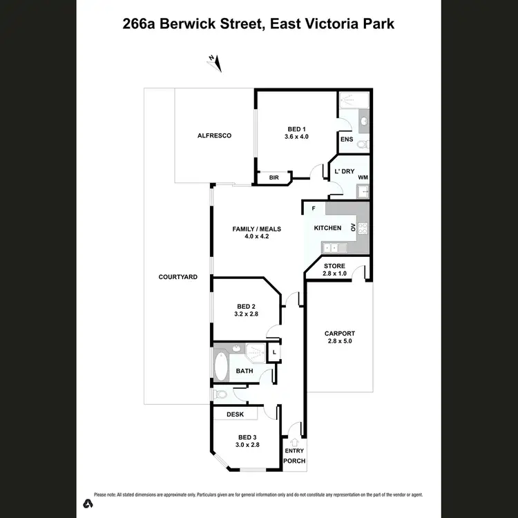 Floorplan of Homely unit listing, 266a Berwick Street, East Victoria Park WA 6101