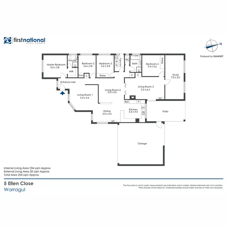Floorplan of Homely house listing, 5 Ellen Close, Warragul VIC 3820